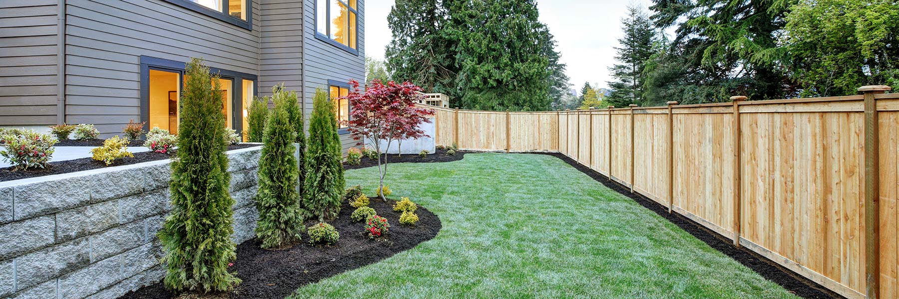 Stone wall and walkway