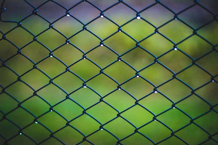 Chain link fencing